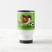 Cute Cartoon Sparrow Pplay Soccer Reisbeker (Center)