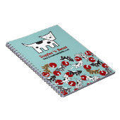 Cute Cartoon Spotted Doggies & Bones Pet Notebook Notitieboek (Rechterzijde)