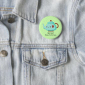Cute cartoon "spread positivitea"-thee ronde button 5,7 cm (In situ)