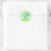Cute cartoon "spread positivitea"-thee ronde sticker (Tas)