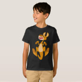 Cute Cartoon Springende Kangoeroe Kinderen T-Shirt (Voorkant volledig)