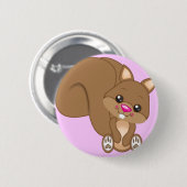 Cute Cartoon Squirrel Ronde Button 5,7 Cm (Voorkant /achterkant)