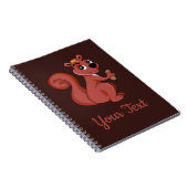 Cute cartoon squirrel with a peanut Photo Notebook Notitieboek (Rechterzijde)