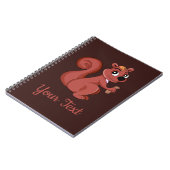 Cute cartoon squirrel with a peanut Photo Notebook Notitieboek (Linkerzijde)