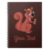 Cute cartoon squirrel with a peanut Photo Notebook Notitieboek (Voorkant)