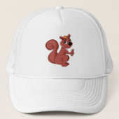 Cute cartoon squirrel with a peanut  trucker pet (Voorkant)