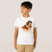Cute Cartoon St Bernard Children T-Shirt (Voorkant volledig)