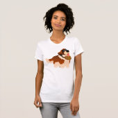 Cute Cartoon St Bernard Women T-Shirt (Voorkant volledig)