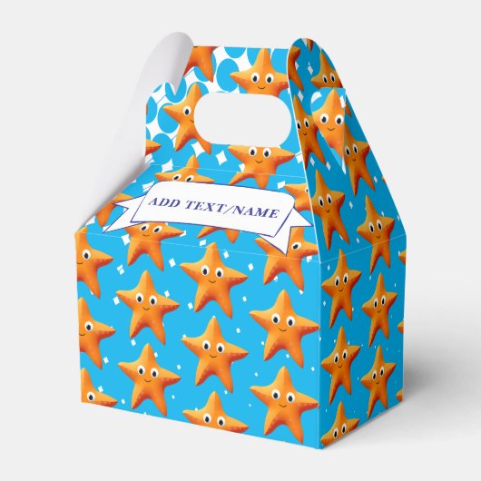Cute Cartoon Starfish Blue Ocean Classic Bedankdoosjes (Achterkant)