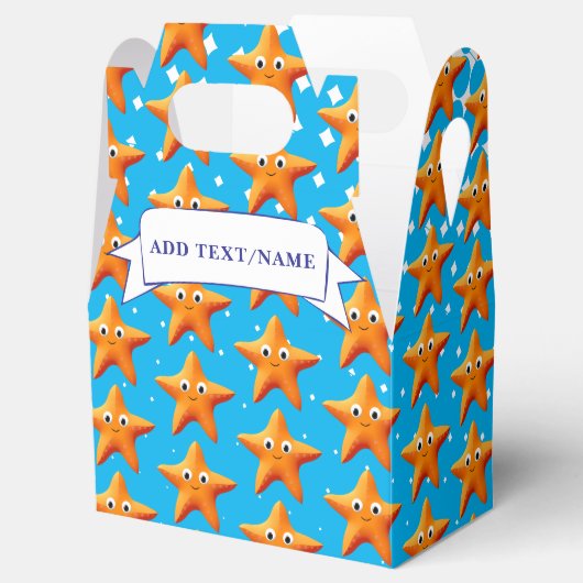 Cute Cartoon Starfish Blue Ocean Classic Bedankdoosjes (Geopend)