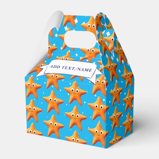 Cute Cartoon Starfish Blue Ocean Classic Bedankdoosjes (Voorkant Zijde)