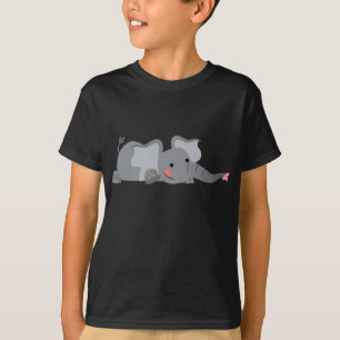 Cute Cartoon Stiekeme Olifant Kinderen T-Shirt