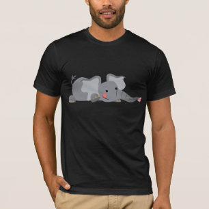 Cute Cartoon Stiekeme Olifant T-Shirt