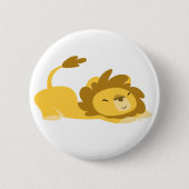 Cute Cartoon Stretching Lion Button Badge (Voorkant)