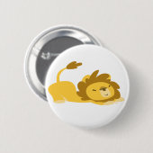 Cute Cartoon Stretching Lion Button Badge (Voorkant /achterkant)