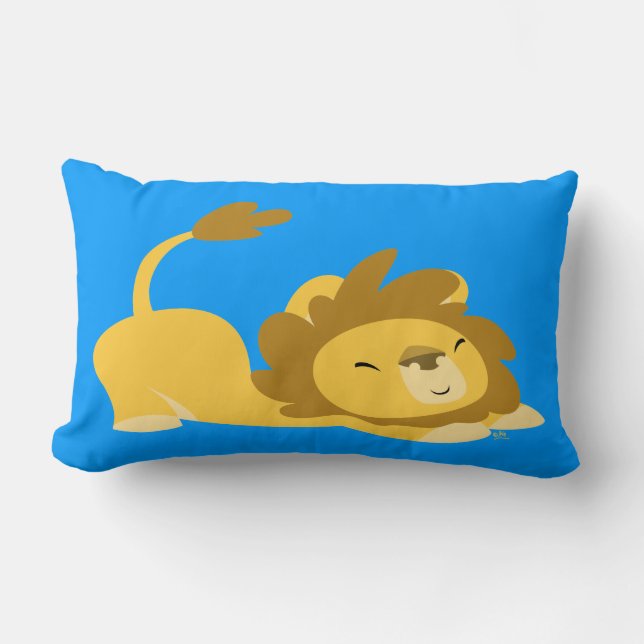 Cute Cartoon Stretching Lion Pillow Kussen (Voorkant)