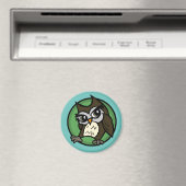 CUTE CARTOON STYLE OWL ROUND MAGNET (Insitu (Vaatwasser))