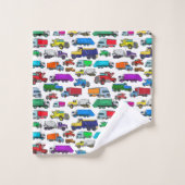 Cute Cartoon-style Truck Illustrations Bad Handdoek (Wasdoekje)