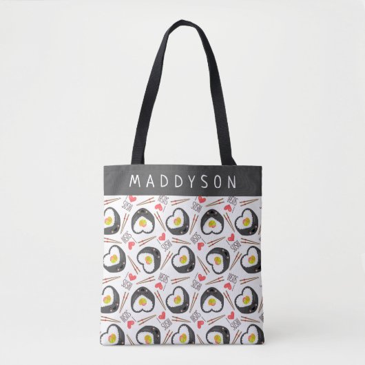 Cute Cartoon Sushi Pattern Tote Bag (Voorkant)