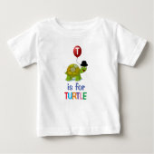Cute Cartoon T is voor Turtle Alfabet (Voorkant)