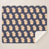 Cute Cartoon Tan Spotted Koe Pattern Sherpa Deken (Voorkant (horizontaal))
