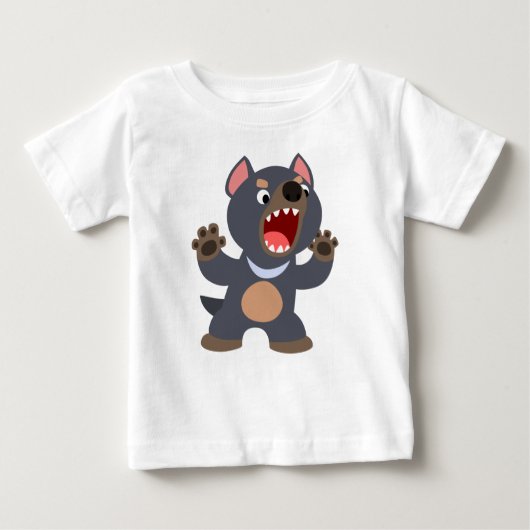 Cute Cartoon Tasmanian Devil Baby T-Shirt (Voorkant)