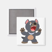 Cute Cartoon Tasmanian Devil Magnet (Voorkant / Achterkant)