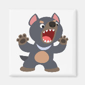 Cute Cartoon Tasmanian Devil Magnet (Voorkant)