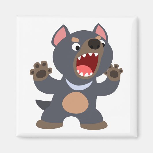 Cute Cartoon Tasmanian Devil Magnet (Voorkant)