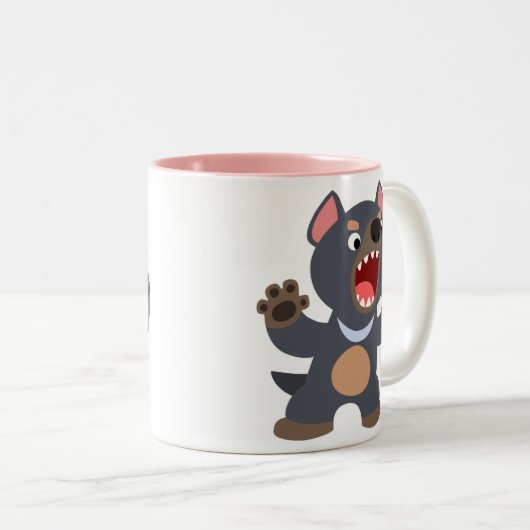 Cute Cartoon Tasmanian Devil Mok (Voorkant rechts)