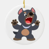 Cute Cartoon Tasmanian Devil Ornament (Achterkant)