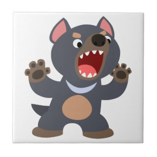 Cute Cartoon Tasmanian Devil Tegel Tegeltje