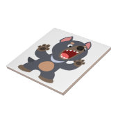 Cute Cartoon Tasmanian Devil Tegel Tegeltje (Zijkant)