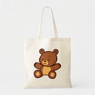 Cute Cartoon Teddy Bear Canvas tas