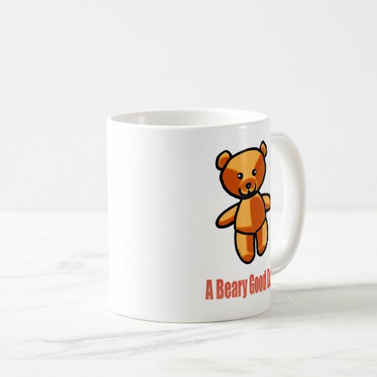 Cute Cartoon Teddy Bear Pun Illustration Koffiemok (Voorkant rechts)