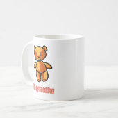 Cute Cartoon Teddy Bear Pun Illustration Koffiemok (Voorkant links)
