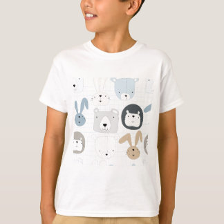 Cute cartoon teddy beer peuter- en konijnenbunny t-shirt