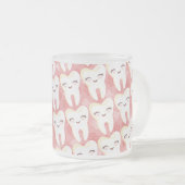 Cute Cartoon Teth Pattern - Roze Gift Mok (Voorkant rechts)