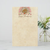 Cute Cartoon Thanksgiving Turkije Briefpapier (Staand voorkant)