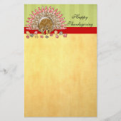 Cute Cartoon Thanksgiving Turkije Briefpapier (Voorkant)