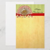 Cute Cartoon Thanksgiving Turkije Briefpapier (Voorkant / Achterkant)