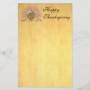 Cute Cartoon Thanksgiving Turkije Briefpapier
