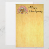 Cute Cartoon Thanksgiving Turkije Briefpapier (Voorkant / Achterkant)