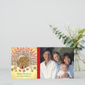 Cute Cartoon Thanksgiving Turkije Feestdagenkaart (Staand voorkant)