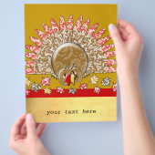 Cute Cartoon Thanksgiving Turkije Flyer (Hand)