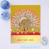 Cute Cartoon Thanksgiving Turkije Flyer (Enkel)