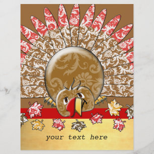Cute Cartoon Thanksgiving Turkije Flyer