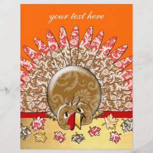 Cute Cartoon Thanksgiving Turkije Flyer