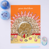 Cute Cartoon Thanksgiving Turkije Flyer (Enkel)