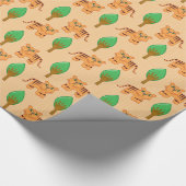 Cute Cartoon Tiger Pattern Cadeaupapier (Hoek)